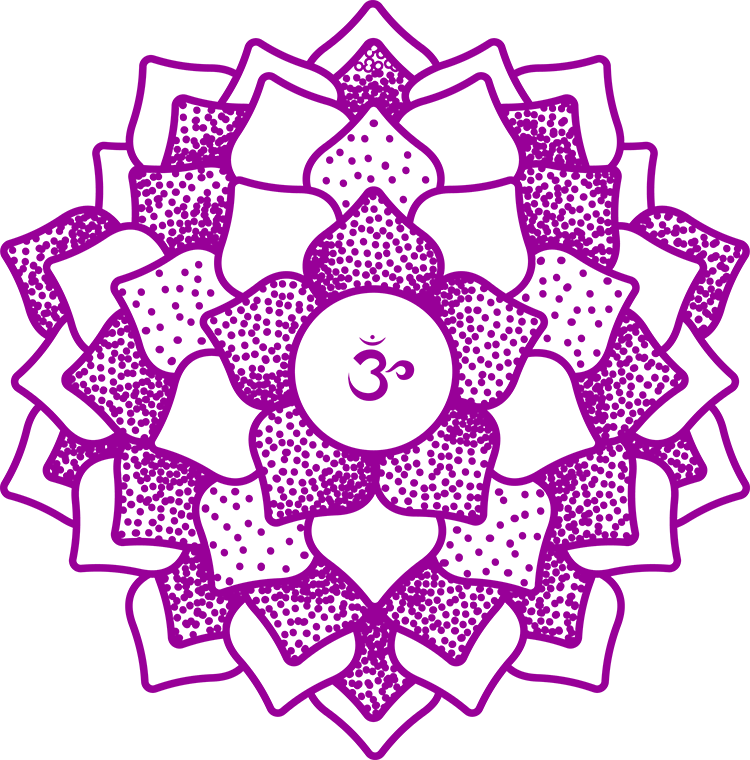 Abstract magenta circular shape with jagged edges on a black background, decorative graphic.